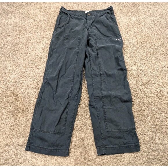 Nike Pants Mens 32x30 Navy Blue Double Panel Canvas Heavyweight Baggy Skateboard - Picture 1 of 8
